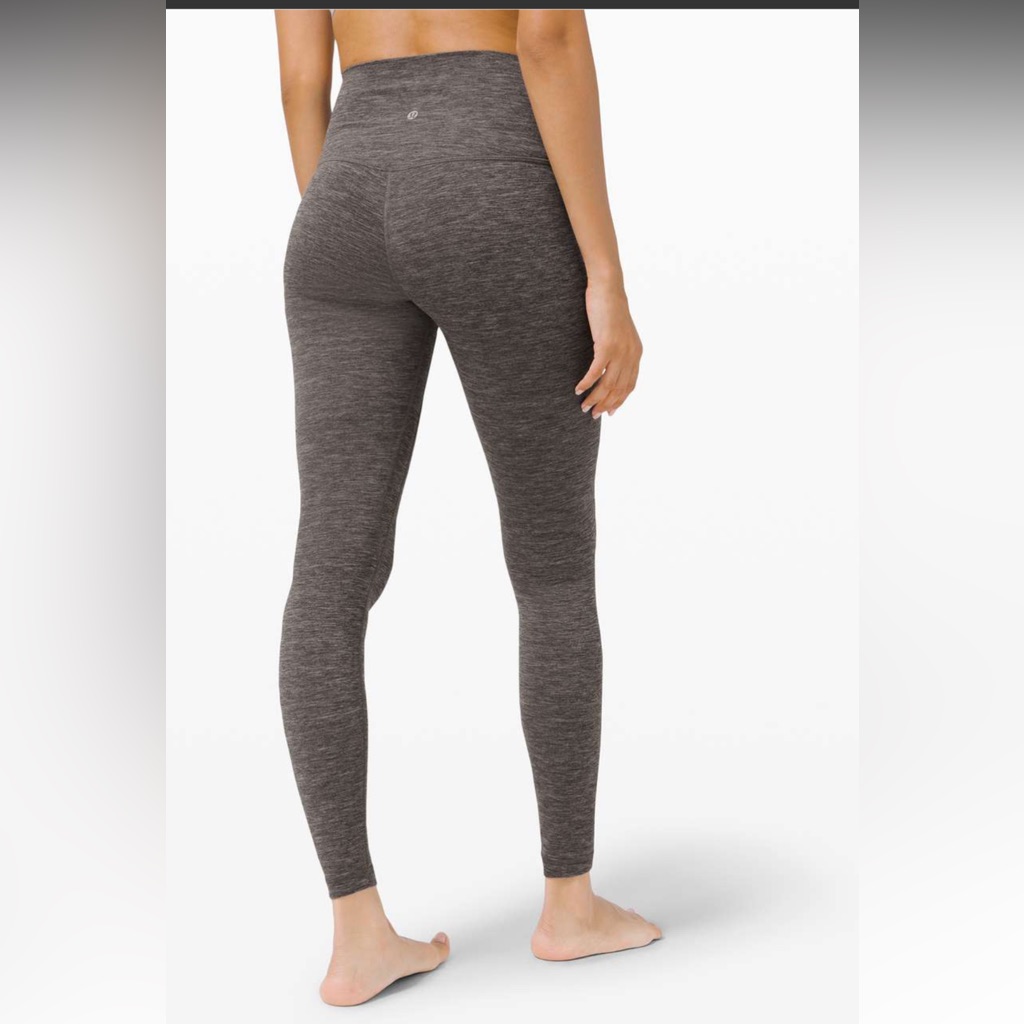 Size 6 Lululemon High Rise Align Pant, Heathered Black